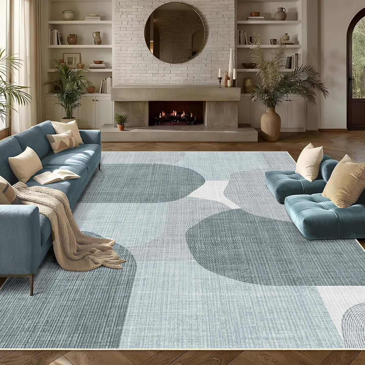 Large Modern Area Rugs 8X10 Washable Rug for Living Room Bedroom
