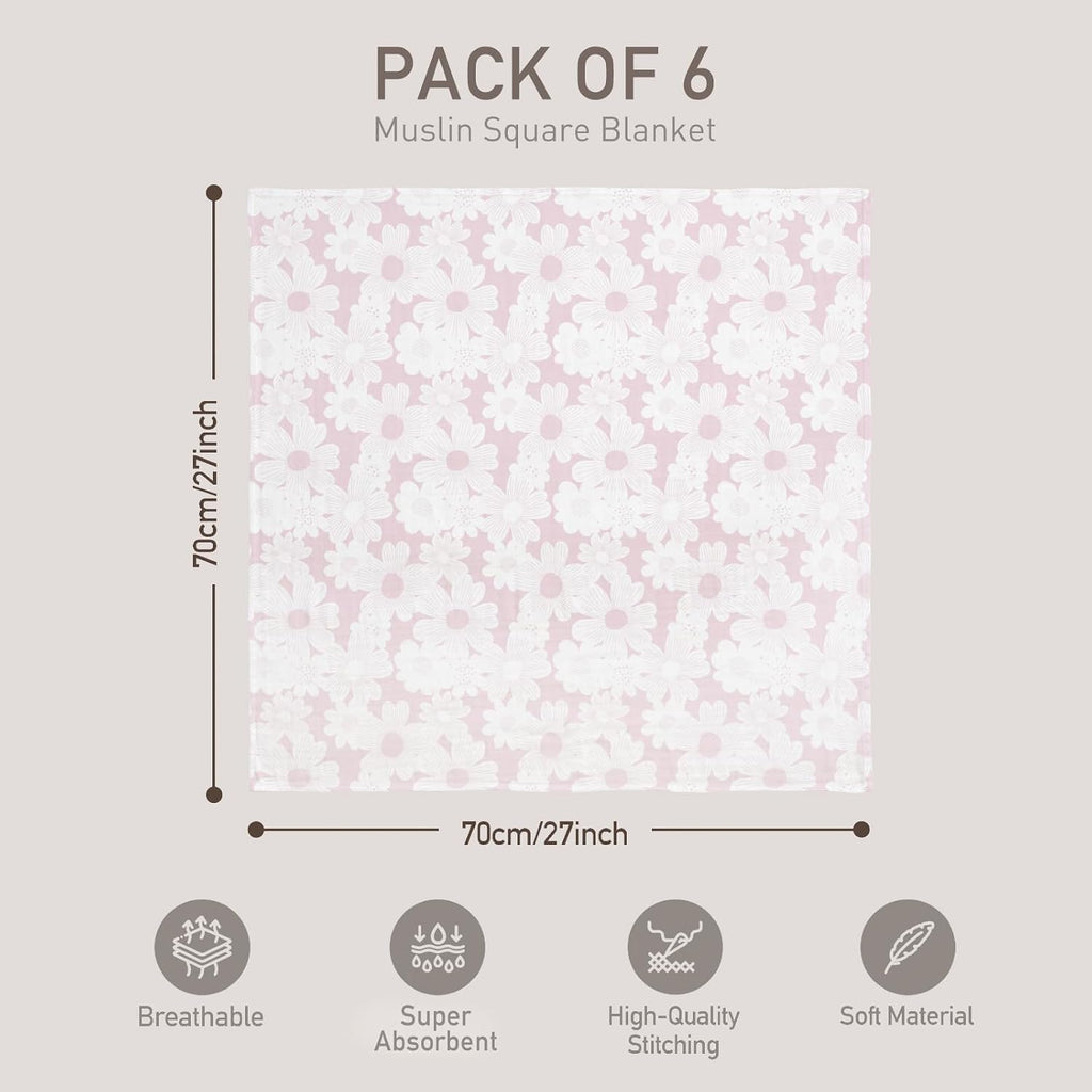 Receiving Blankets Girl Muslin Swaddle Blankets for Newborn