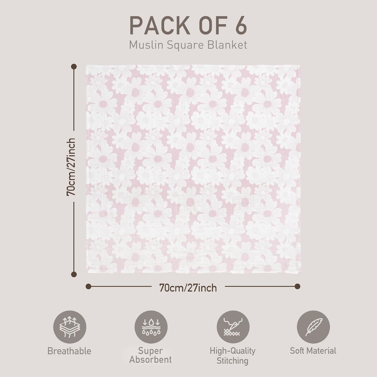Receiving Blankets Girl Muslin Swaddle Blankets for Newborn