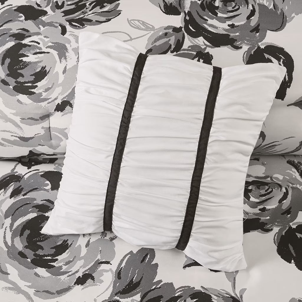 Bedding Sets, Full/Queen Floral Print Comforter Set, Bed Sets, Comforter Sets,