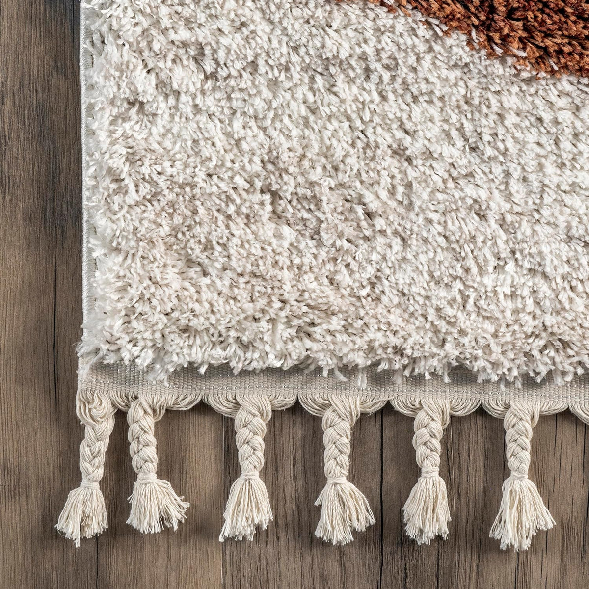 Kali Rust Diamond Power Loomed Runner Rug, 2' X 12'