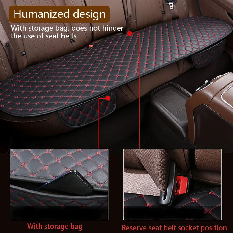 Universal Car Seat Covers Pu Leather Car Seat Protector Four Seasons Car Seat Cushion Chair Carpet Pad Auto Accessories