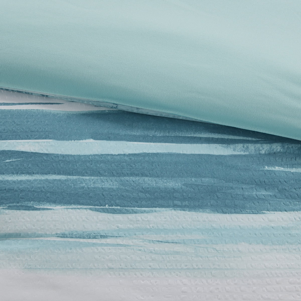Bedding Sets 8 Piece Printed Seersucker Comforter and Quilt Set Collection Aqua Full/Queen,Bed Sets