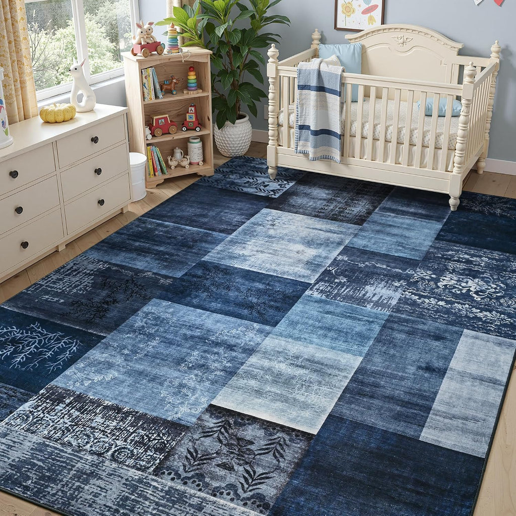 9X12 Washable Area Rugs for Living Room Bedroom