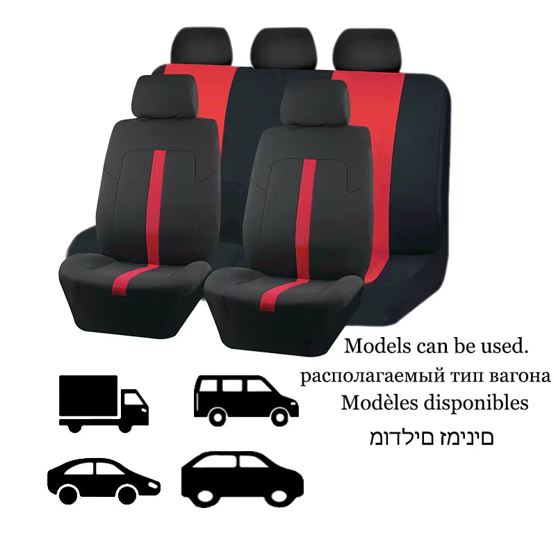 AUTOKING 2/5/7 Seat Covers for Car Universal Size Sporty Design Polyester Car Seat Covers Fit for Most Car Suv Truck Van