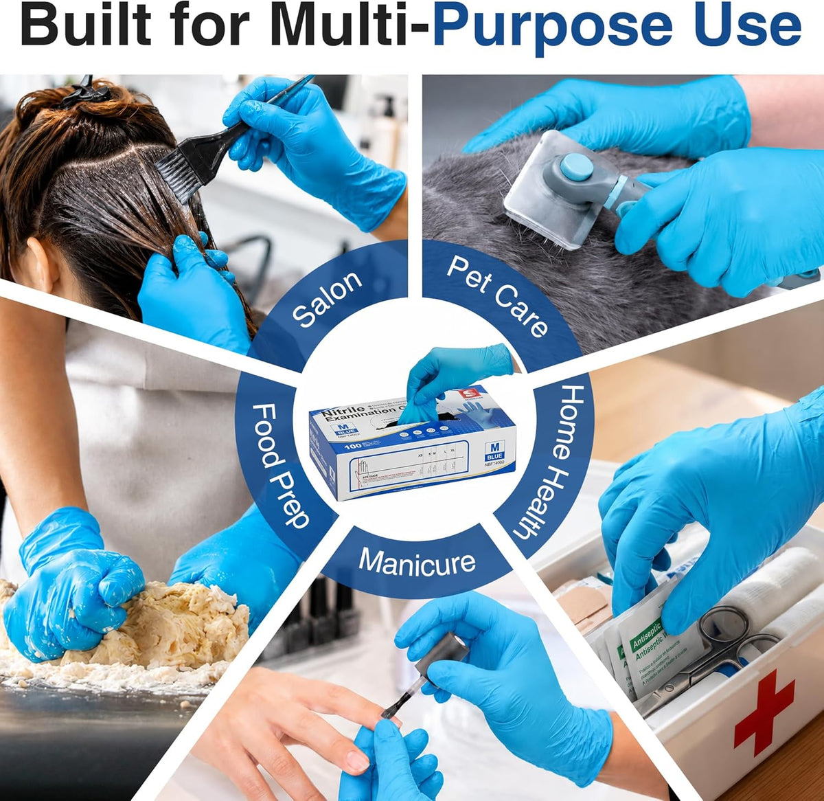 Nitrile Gloves, Gloves Disposable Latex Free, Powder Free