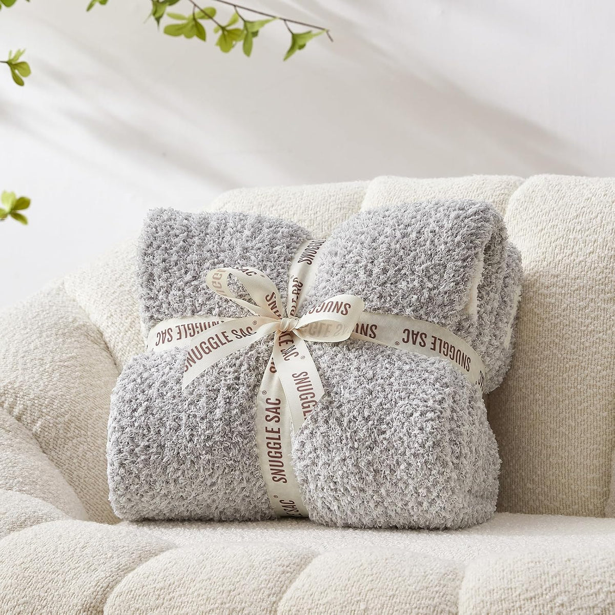 Oversized Grey Throw Blankets Twin Size,Super Soft Warm Blankets Cozy Knit Fuzzy Throw Blankets for Sofa, Bed, Heather Grey, 60X80 Inches
