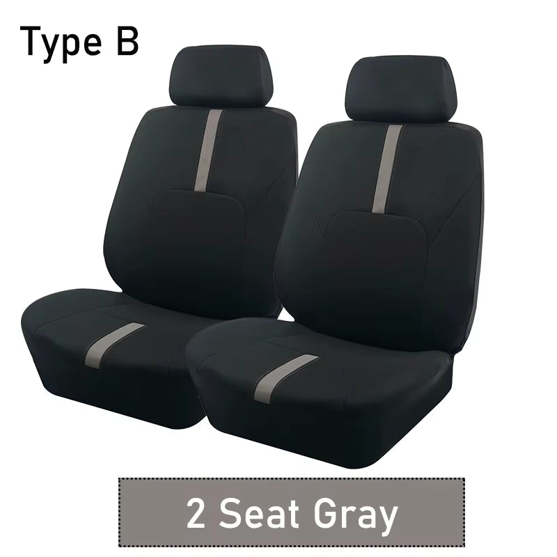 AUTOKING 2/5/7 Seat Covers for Car Universal Size Sporty Design Polyester Car Seat Covers Fit for Most Car Suv Truck Van
