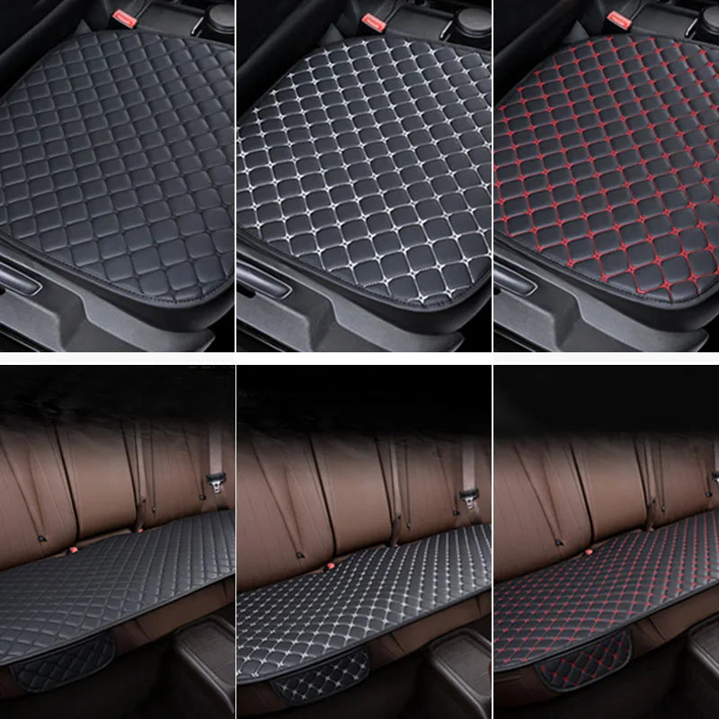 Universal Car Seat Covers Pu Leather Car Seat Protector Four Seasons Car Seat Cushion Chair Carpet Pad Auto Accessories