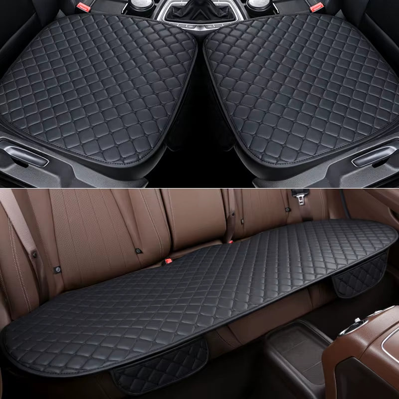 Universal Car Seat Covers Pu Leather Car Seat Protector Four Seasons Car Seat Cushion Chair Carpet Pad Auto Accessories