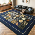 5X7 Navy Blue Area Rugs for Living Room Bedroom