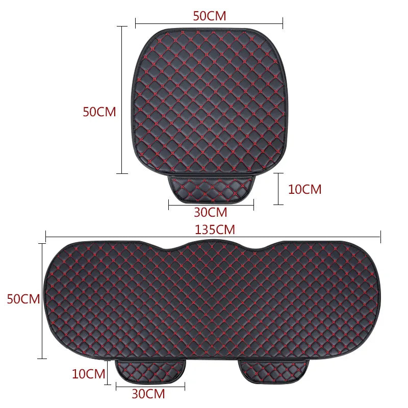 Universal Car Seat Covers Pu Leather Car Seat Protector Four Seasons Car Seat Cushion Chair Carpet Pad Auto Accessories