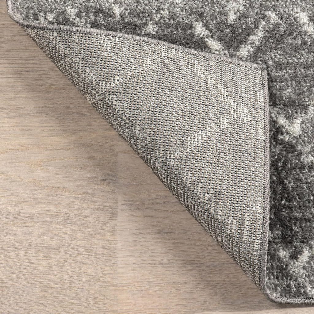 Blythe Dark Grey Trellis Power Loomed Area Rug, 8' X 10'