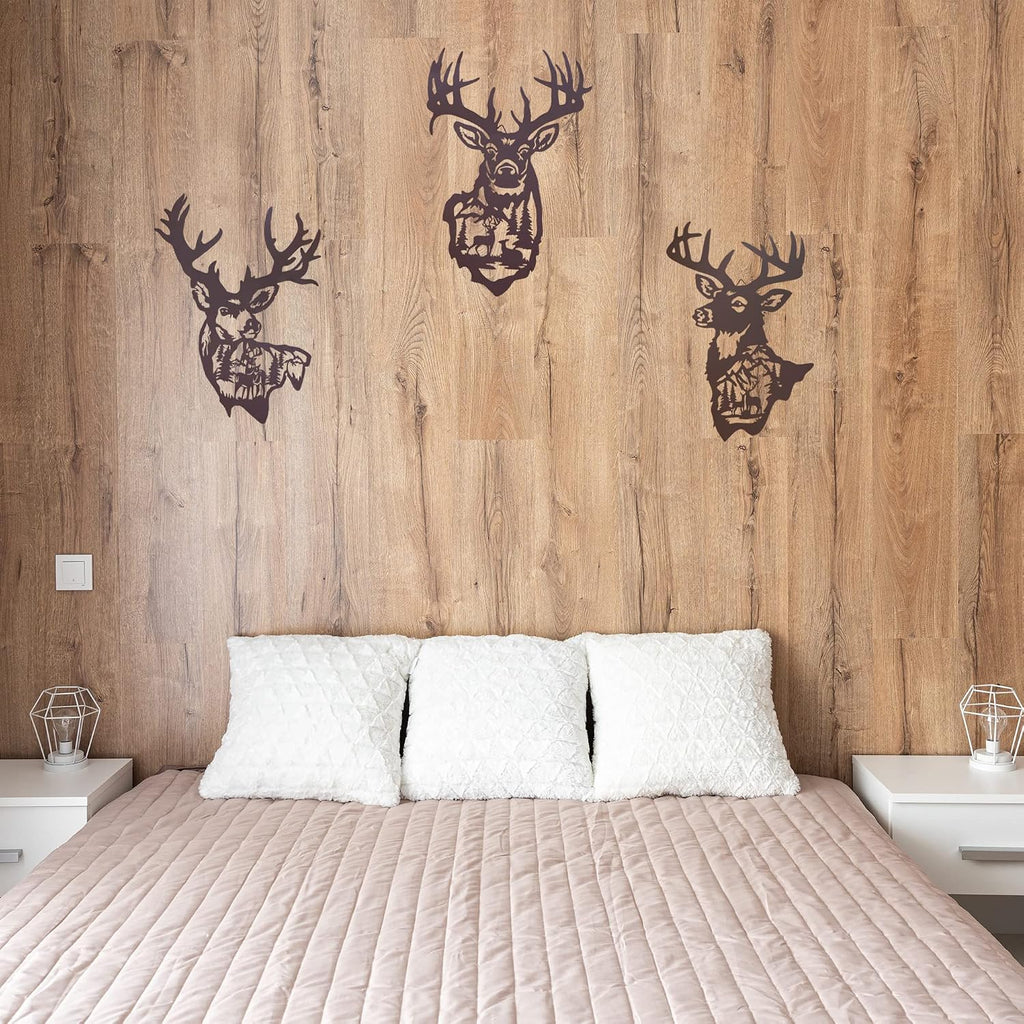 Large Metal Deer Wall Art Decor, Rustic Cabin Decor, Hunting Decor for Home