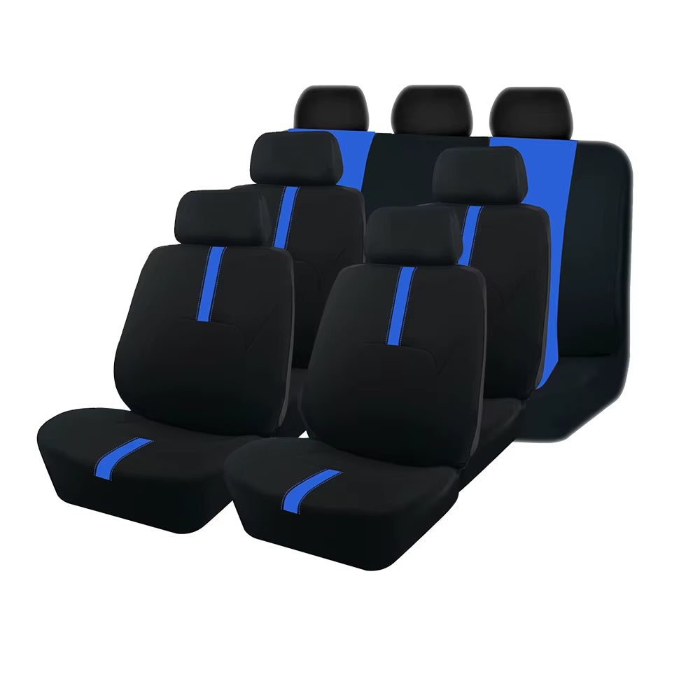 AUTOKING 2/5/7 Seat Covers for Car Universal Size Sporty Design Polyester Car Seat Covers Fit for Most Car Suv Truck Van