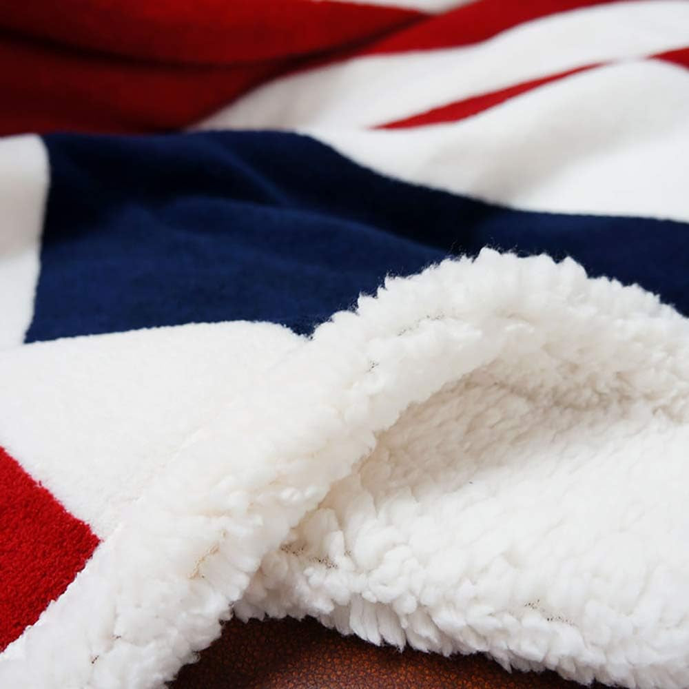Super Soft Fleece Blanket British Flag Throw Blankets Teens Boys Adults Cuddling Blankets 51 X63