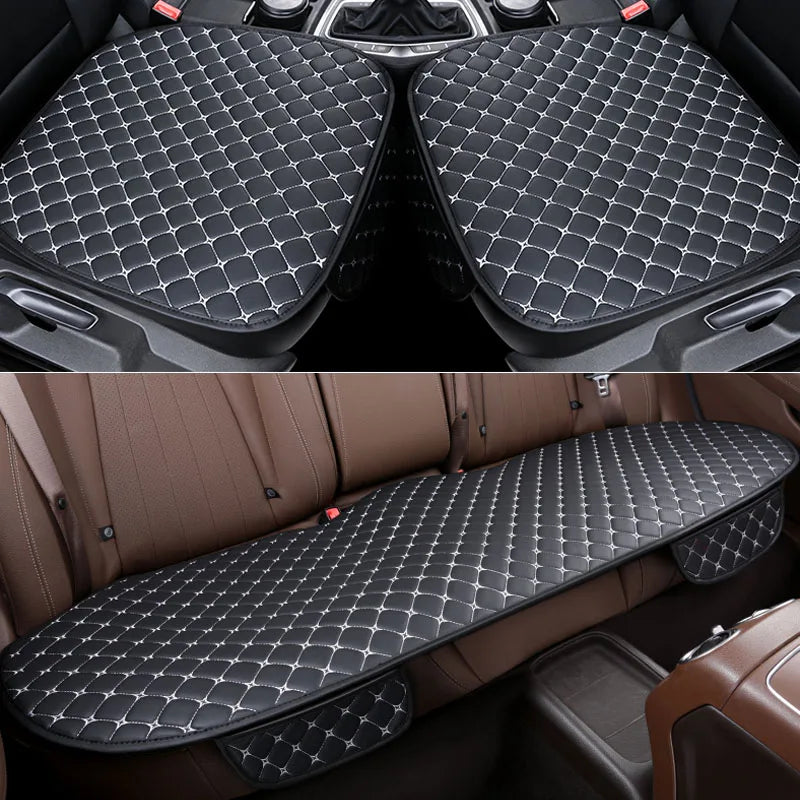 Universal Car Seat Covers Pu Leather Car Seat Protector Four Seasons Car Seat Cushion Chair Carpet Pad Auto Accessories