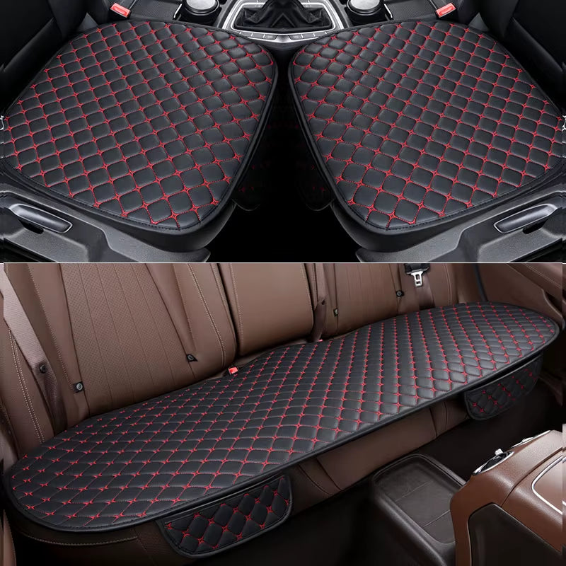 Universal Car Seat Covers Pu Leather Car Seat Protector Four Seasons Car Seat Cushion Chair Carpet Pad Auto Accessories