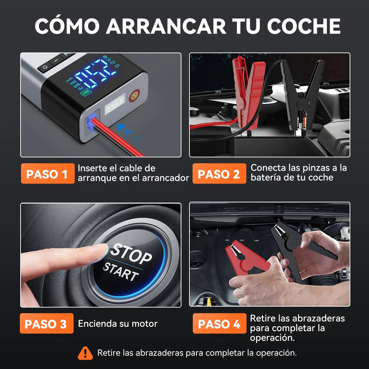 4 in 1 Jump Starter Air Compressor Power Bank LED Light 12000Mah 150PSI Wireless Electric Pump for Outdoor Travel Car Electronic