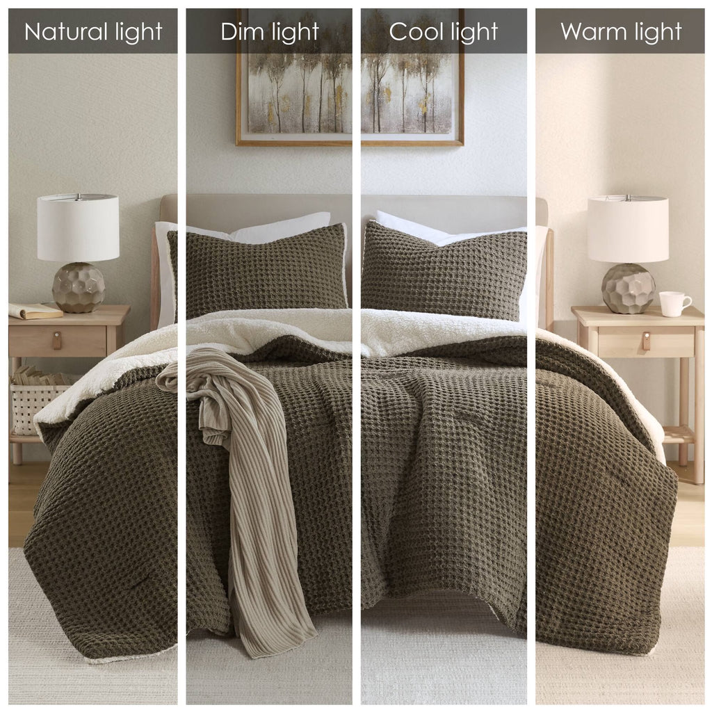 Bedding Sets, Waffle Knit Chenille Comforter Set King, Bed Sets, Comforter Sets,