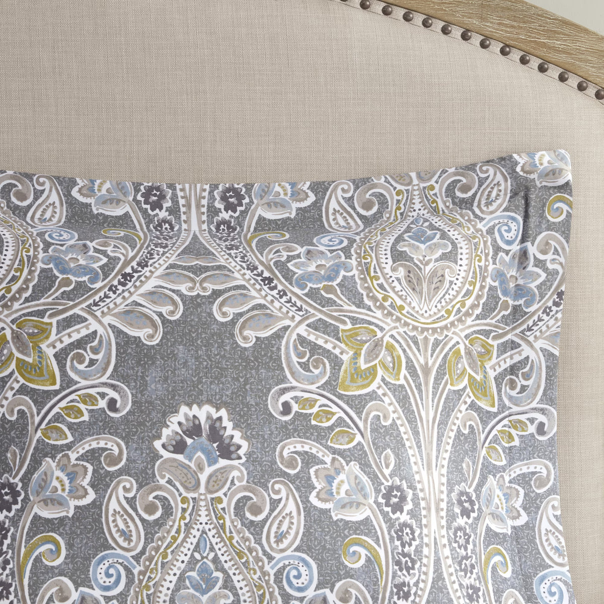 Bedding Sets, 6 Piece Cotton Comforter Set Grey Full, Bed Sets, Comforter Sets,