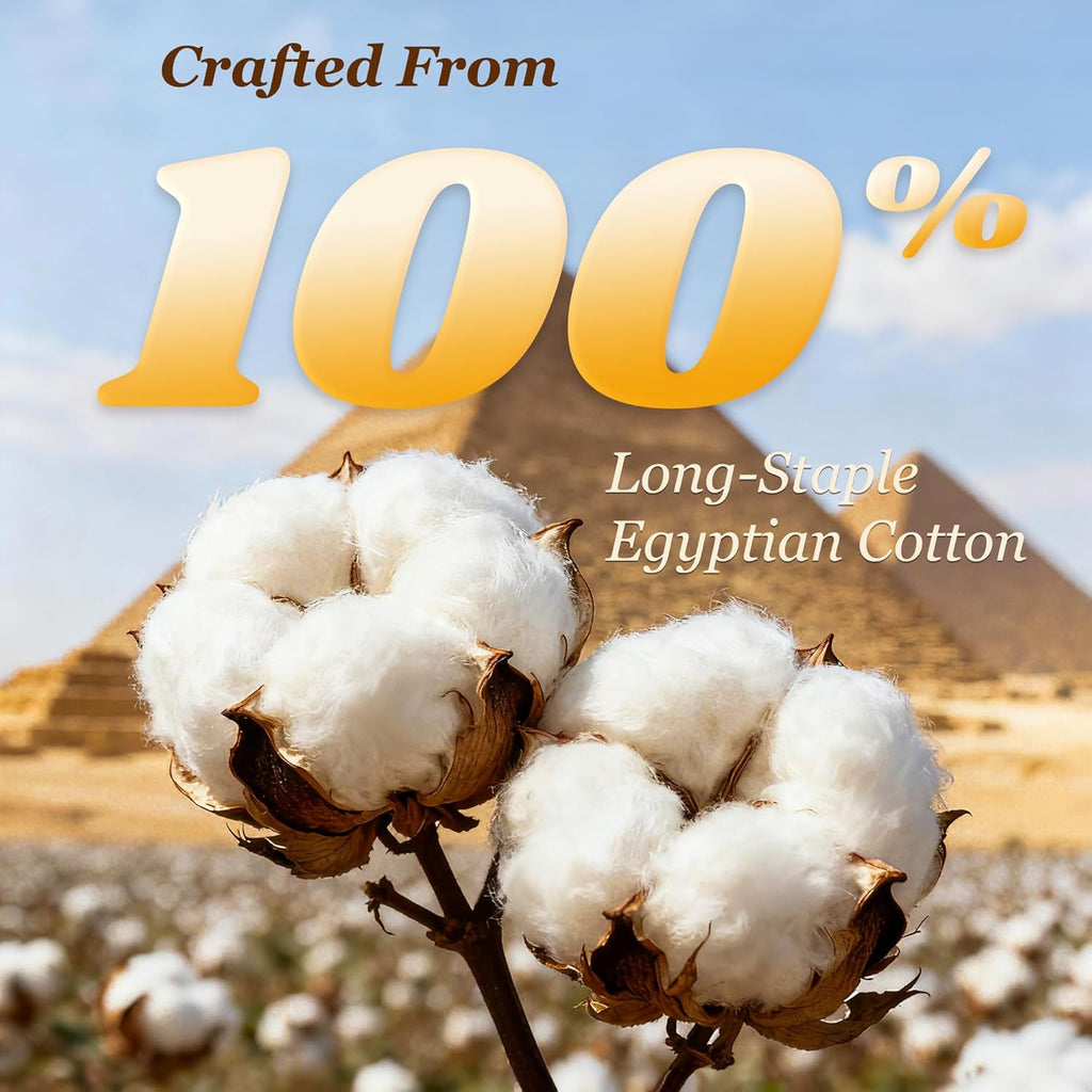100% Egyptian Cotton Sheets 16" Deep Pocket 1000TC, 4Pcs Full