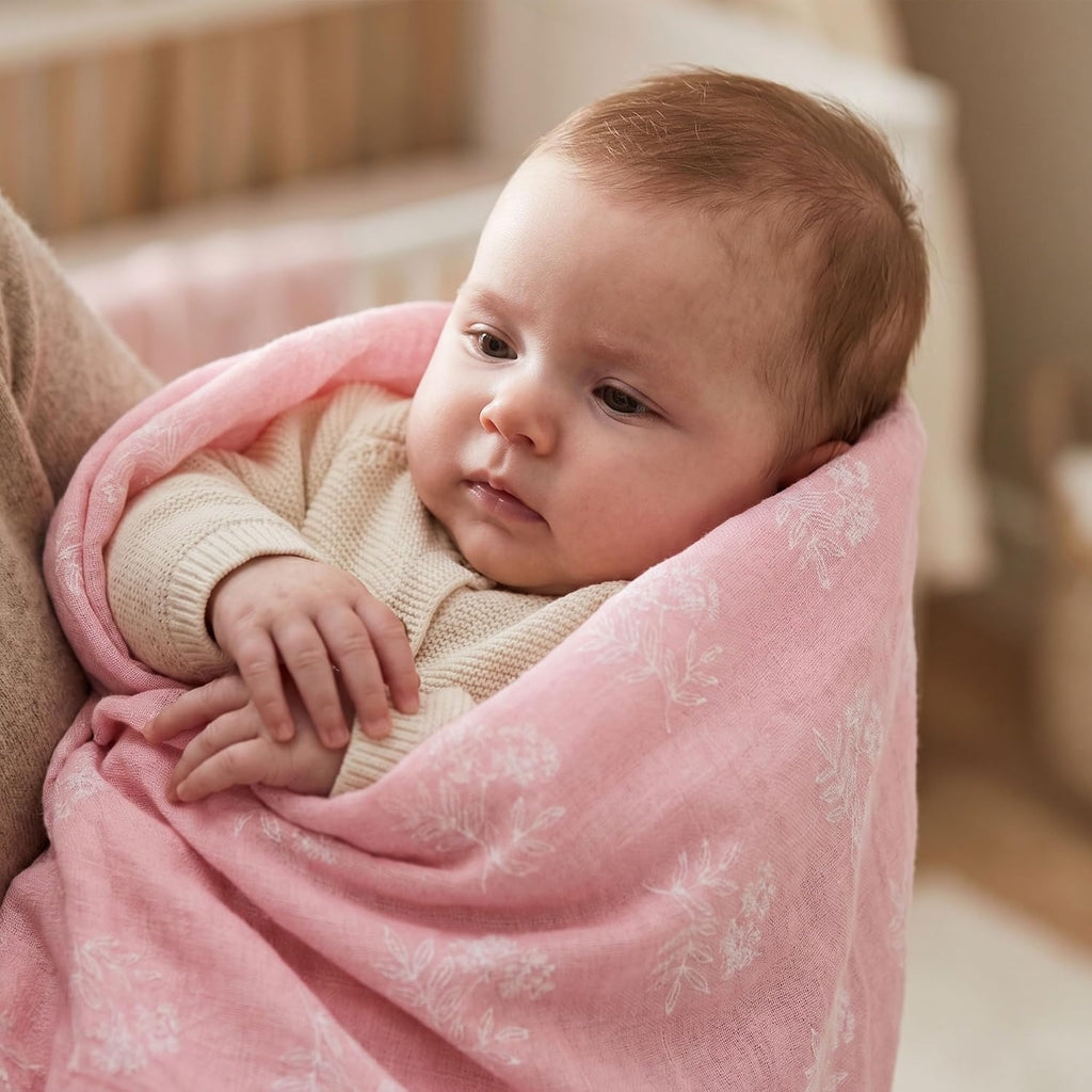 Receiving Blankets Girl Muslin Swaddle Blankets for Newborn
