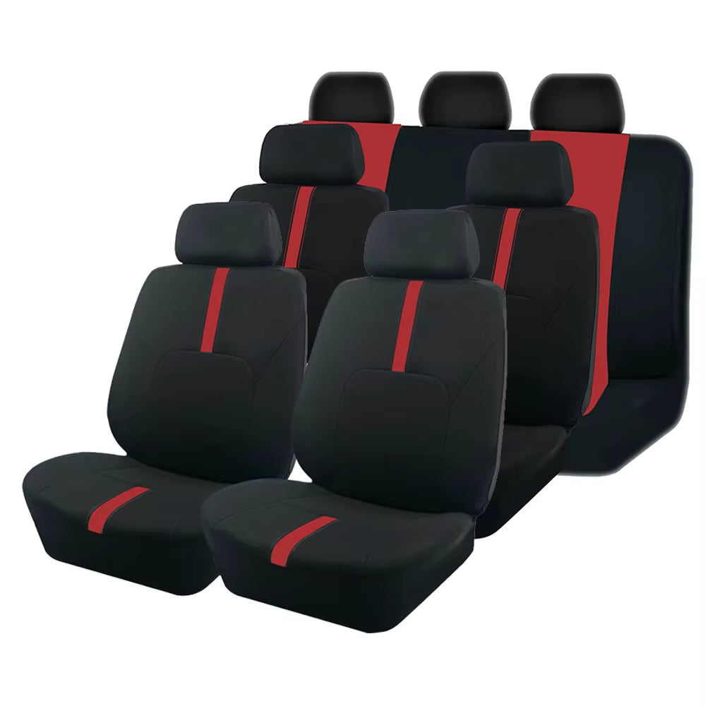 AUTOKING 2/5/7 Seat Covers for Car Universal Size Sporty Design Polyester Car Seat Covers Fit for Most Car Suv Truck Van
