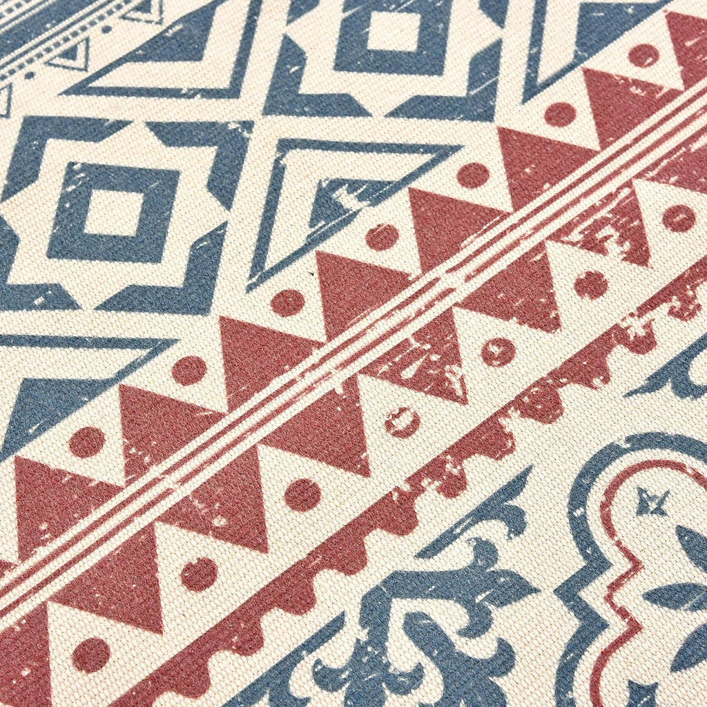 Contemporary Moroccan Geometric Design Hand Woven Cotton Printed Rug 23.6'' X 35.4'' Washable Door Mat Accent Rug Runner for Kitchen Floor, Living Room, Bedroom
