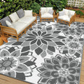 5'X8' Outdoor Rug Patios Rug Waterproof RV Outdoor Rug Camping Rugs Reversible Plastic Straw Rug Large Outdoor Mat Outdoor Area Rug for Camping,Balcony Apartment,Patio,Picnic,Beach Teal