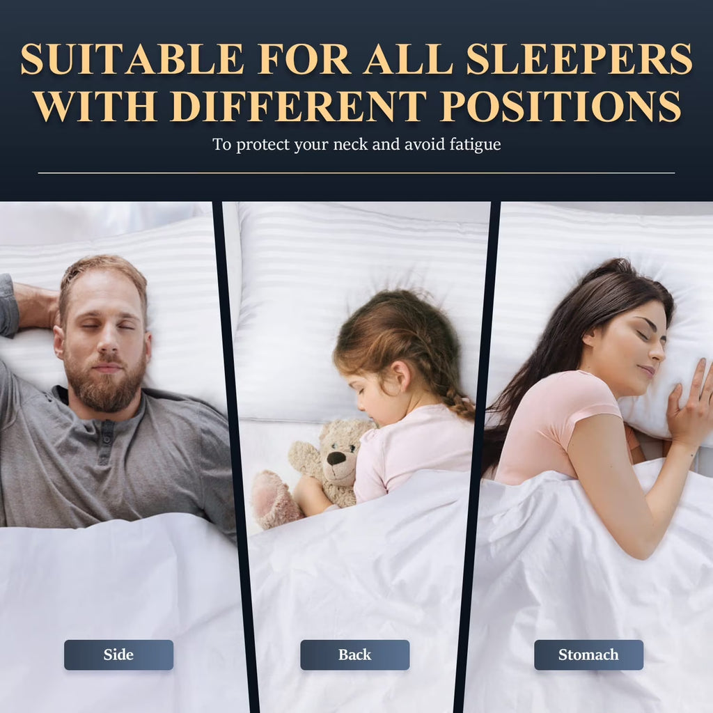 Bed Pillows for Sleeping King Size with Cotton Cooling Cover, Pillows for Bed, 2-Pack