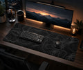 Extended Large Gaming Mouse Pad 29.5X16 Inch,Topographic Map Lines Desk Mat