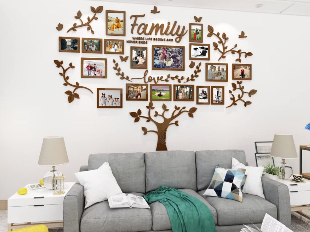 DIY Wall Decor Living Room Family Tree Wall Decor Sticker 3D Picture Frames Collage Wall Decor Living Room Decor
