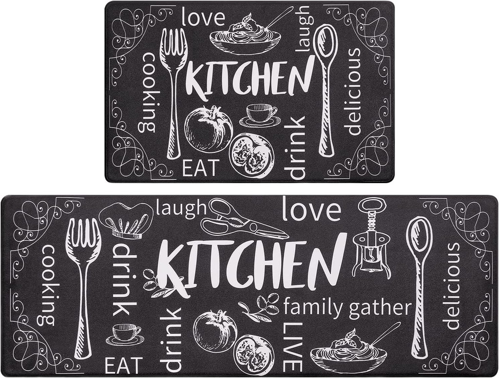 Kitchen Mats for Floor, Cushioned anti Fatigue Kitchen Rugs Set of 2
