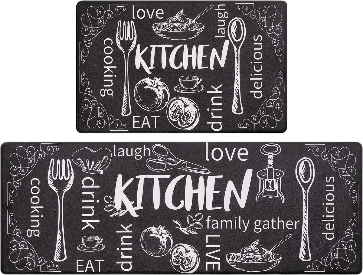 Kitchen Mats for Floor, Cushioned anti Fatigue Kitchen Rugs Set of 2