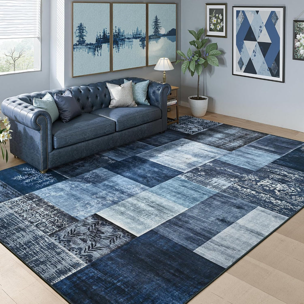 9X12 Washable Area Rugs for Living Room Bedroom
