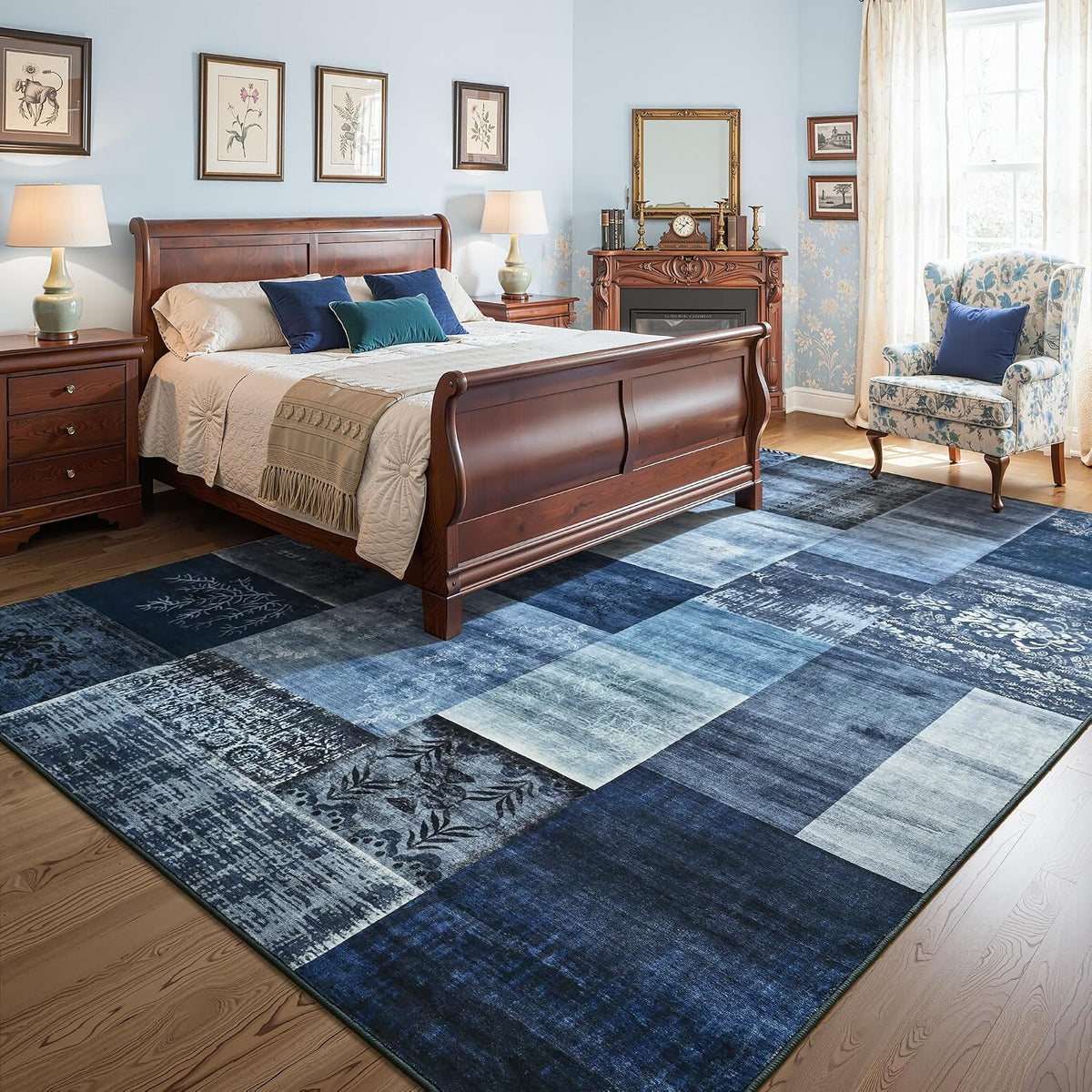 9X12 Washable Area Rugs for Living Room Bedroom