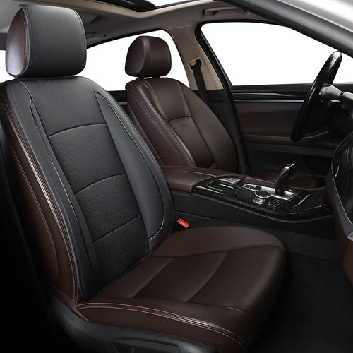 1 Pack Luxury Automotive Seat Cover Water Proof PU Leather Front Car Seat Cover Protectors Seat Cover Universal Fit 95% Vehicles