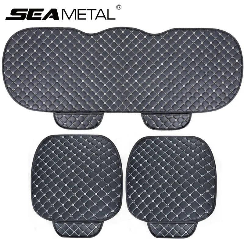 Universal Car Seat Covers Pu Leather Car Seat Protector Four Seasons Car Seat Cushion Chair Carpet Pad Auto Accessories