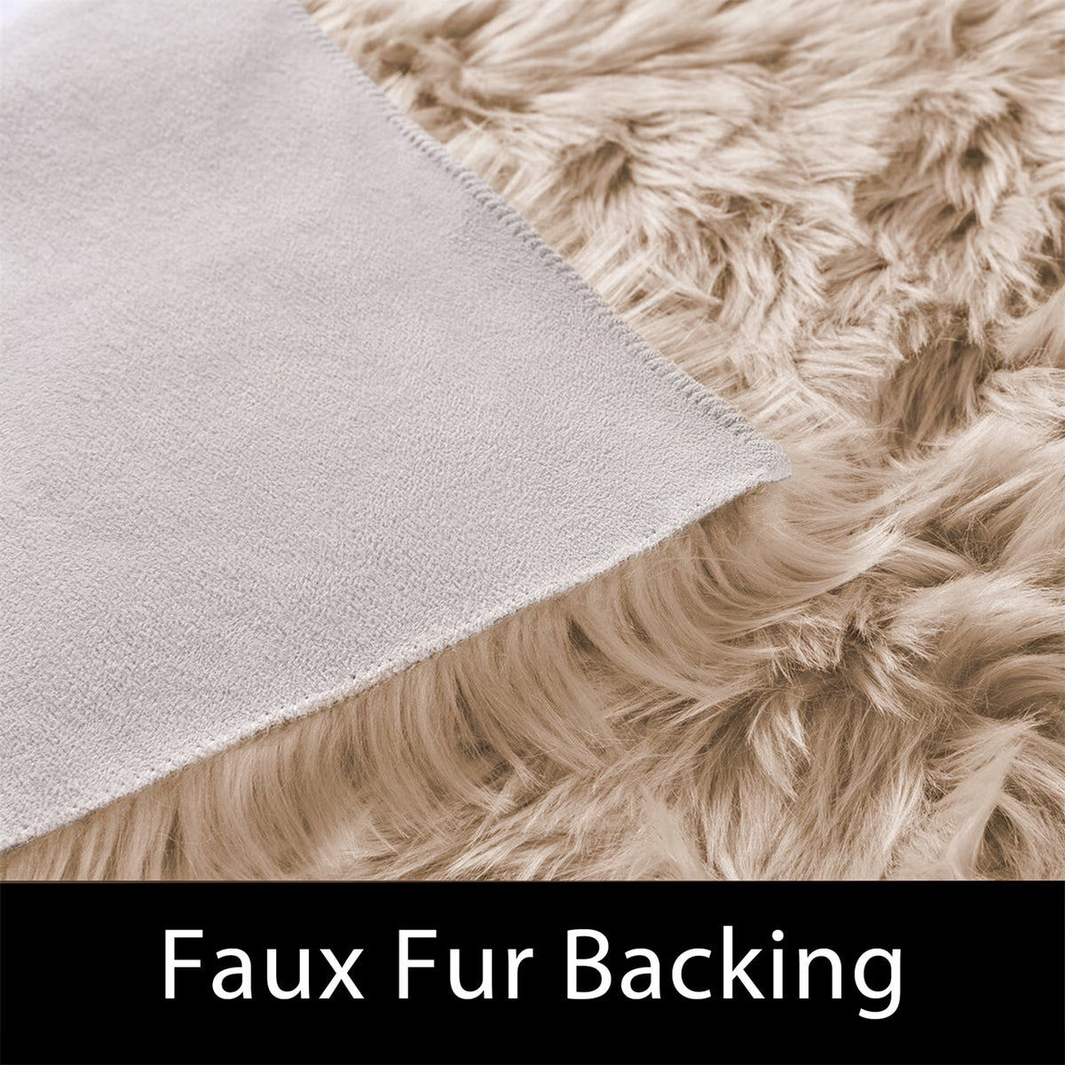 Beige Area Rug round Area Rug 5Ft Circle Fur Rug for Living Room Bedroom Rug Faux Sheepskin Rug Washable Rug Fluffy Rug Plush Rug Furry Rug Home Deocr