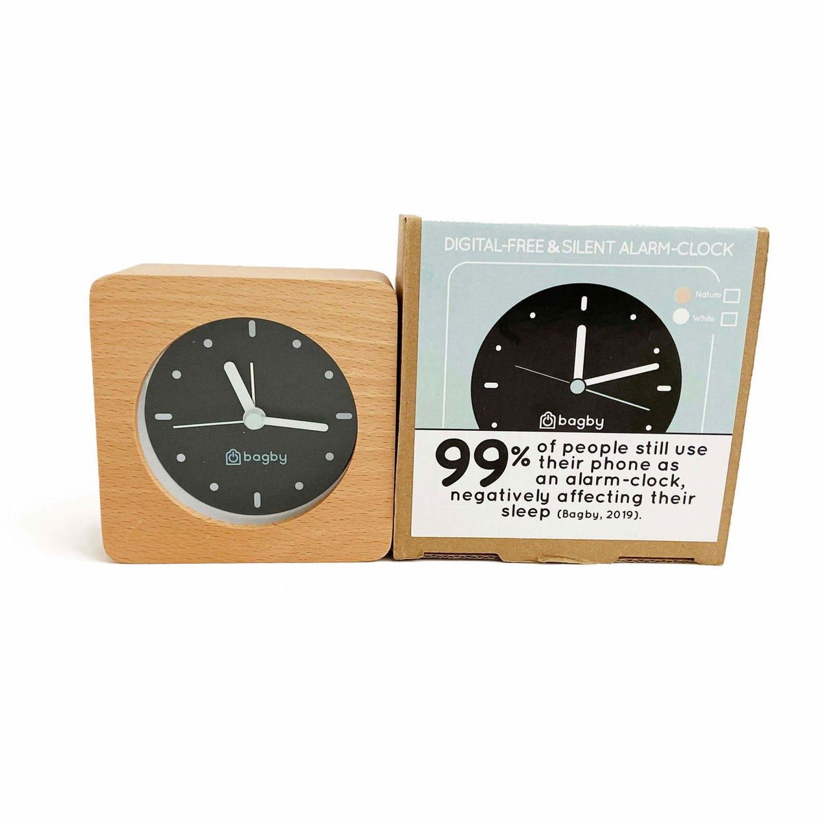 Bagby MINIMALIST - Silent Alarm Clock