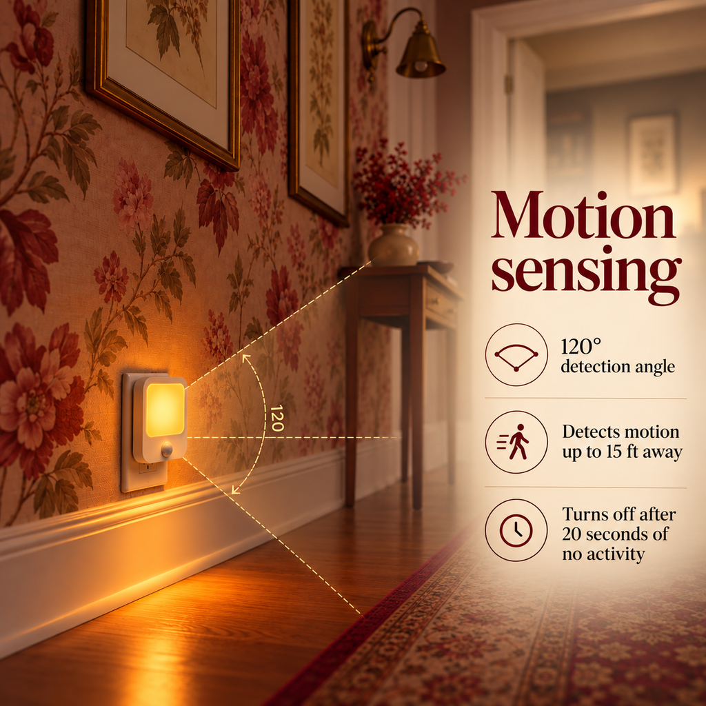 Nightlight - Motion Sensing Amber Circadian Friendly
