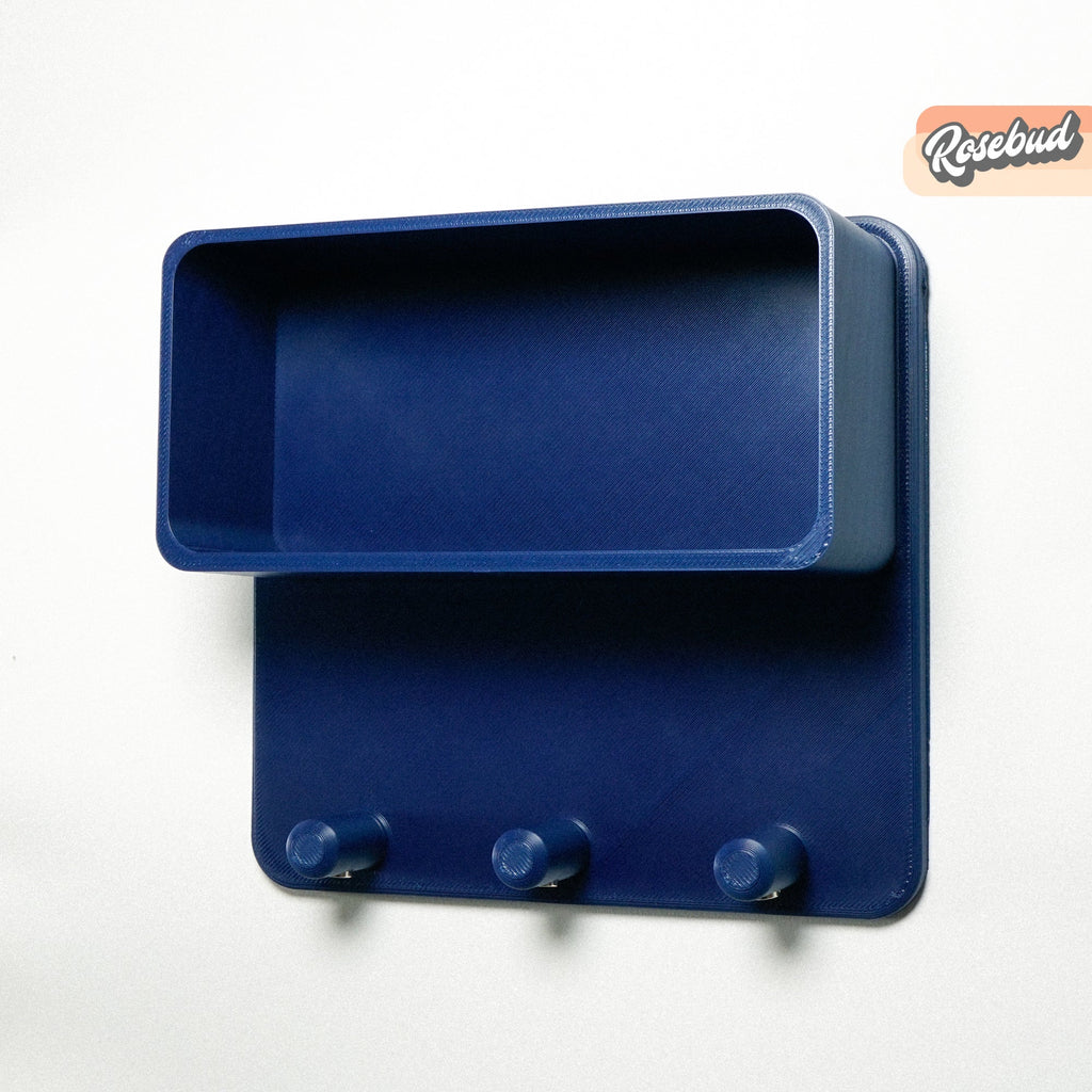 Floating Wall Shelf, Magnetic Key Holder