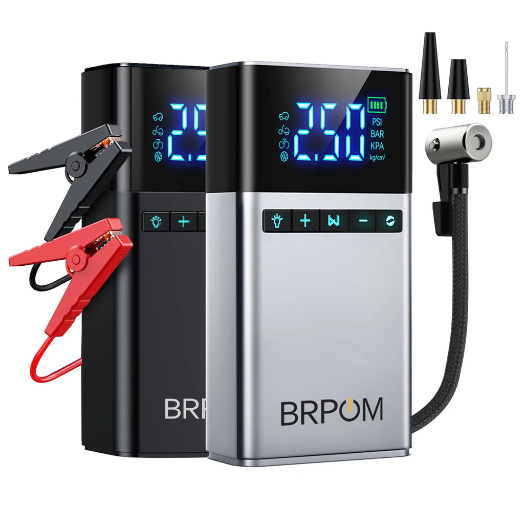 4 in 1 Jump Starter Air Compressor Power Bank LED Light 12000Mah 150PSI Wireless Electric Pump for Outdoor Travel Car Electronic