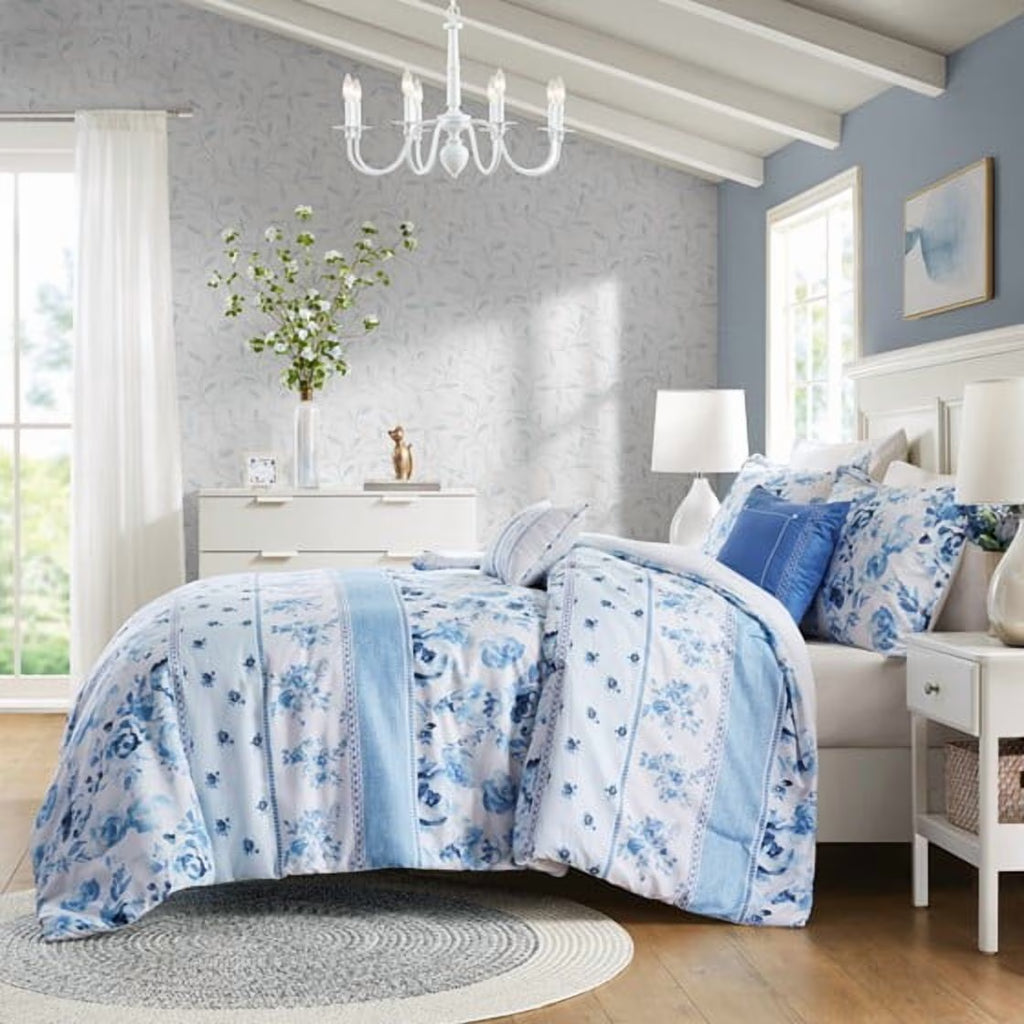 Bedding Sets, Twin/Twin XL Floral Striped Comforter Set, Bed Sets, Comforter Sets,