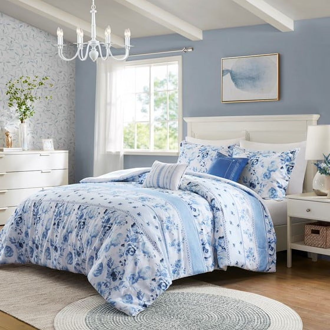 Bedding Sets, Twin/Twin XL Floral Striped Comforter Set, Bed Sets, Comforter Sets,