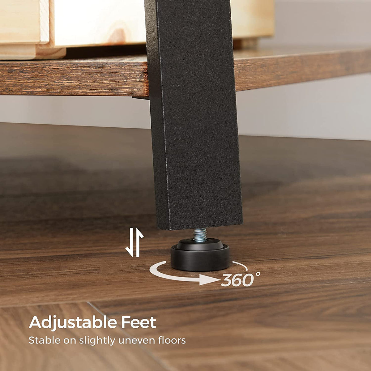 Coat Rack Freestanding, Hall Tree with 4 Shelves