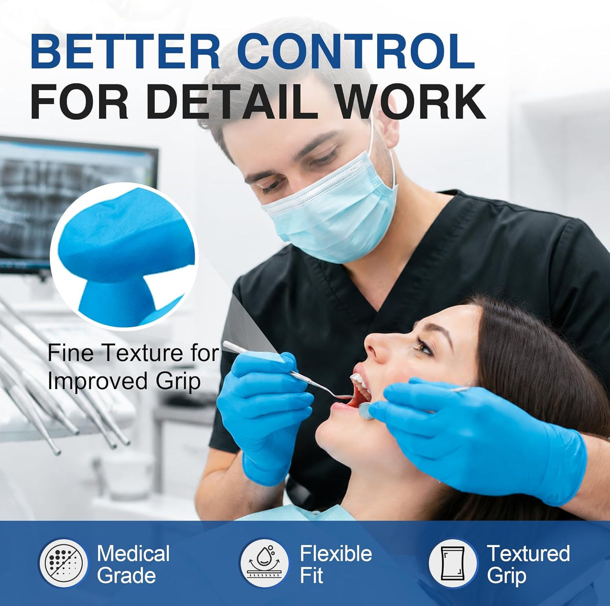 Nitrile Gloves, Gloves Disposable Latex Free, Powder Free
