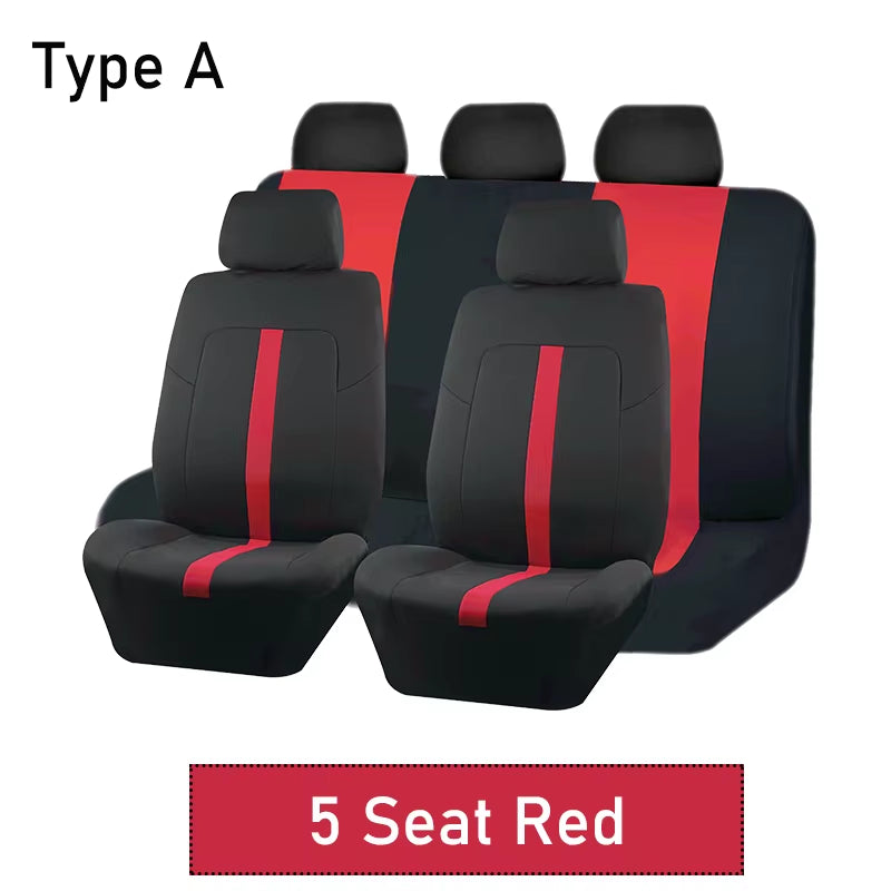 AUTOKING 2/5/7 Seat Covers for Car Universal Size Sporty Design Polyester Car Seat Covers Fit for Most Car Suv Truck Van