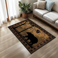 Brown Washable Entry Rug 2X3 Kitchen Rugs for Entryway Bathroom Ulta-Thin Non-Slip Low Pile Indoor Entrance Door Mat,Bear Country Cabin Wildlife Throw Rug Rustic Small Accent Area Rugs for Front Door